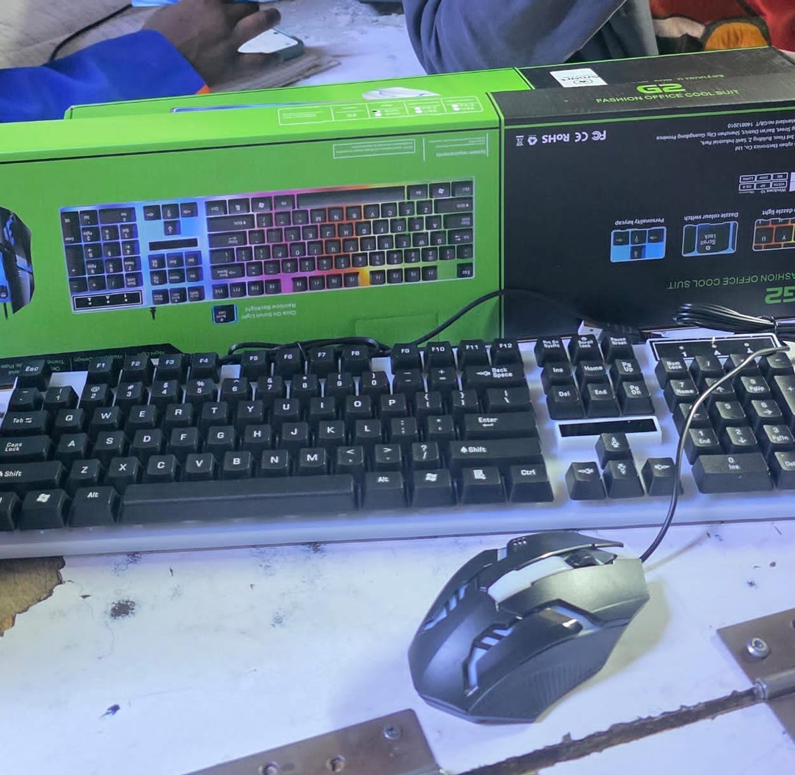 G2/KM-5003 Colorful Gaming Keyboard and Mouse Set.  image