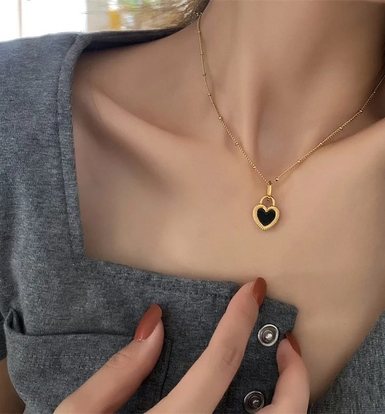 Black love necklace image