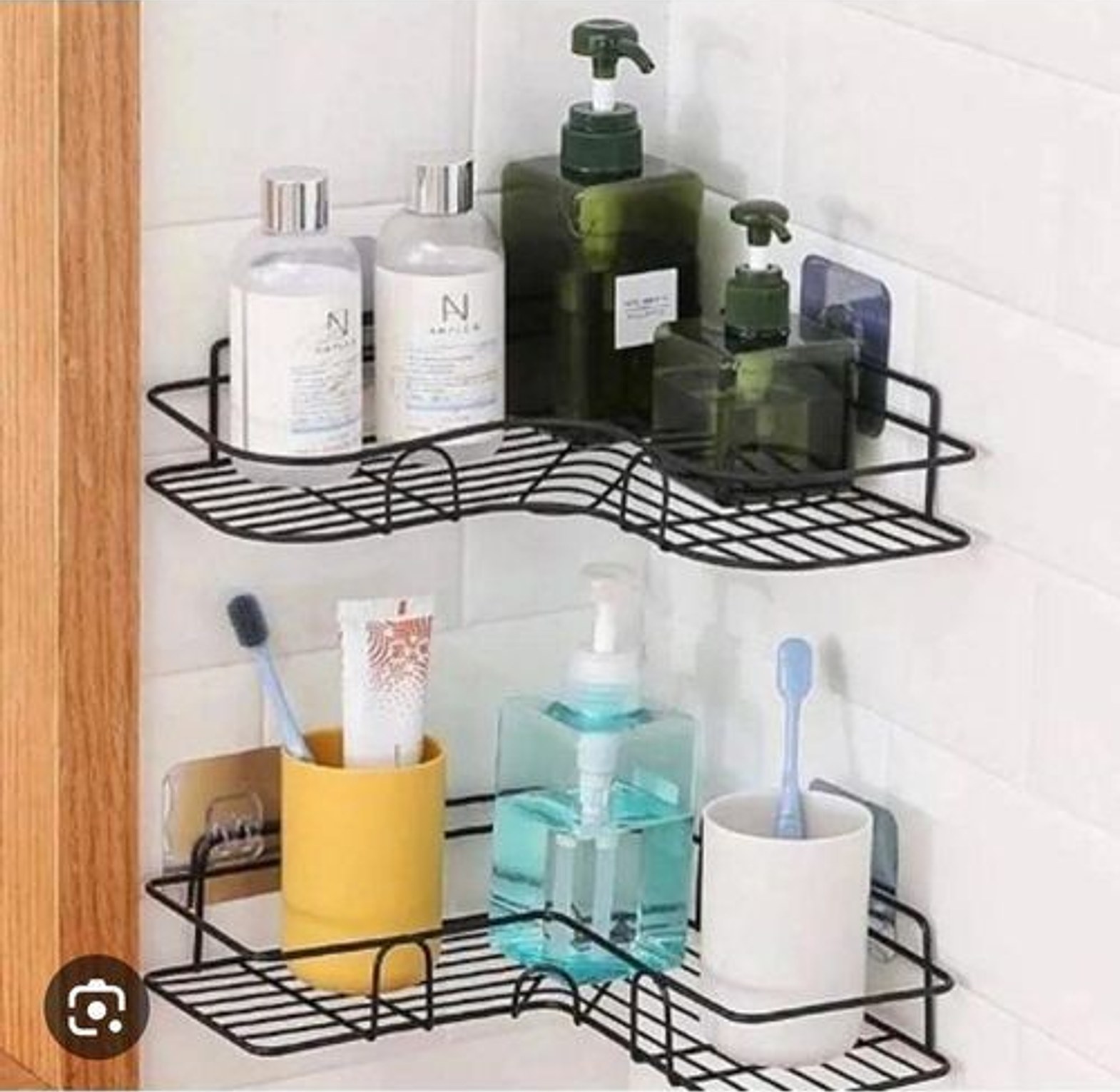 Bathroom/kitchen Corner shelf rack image