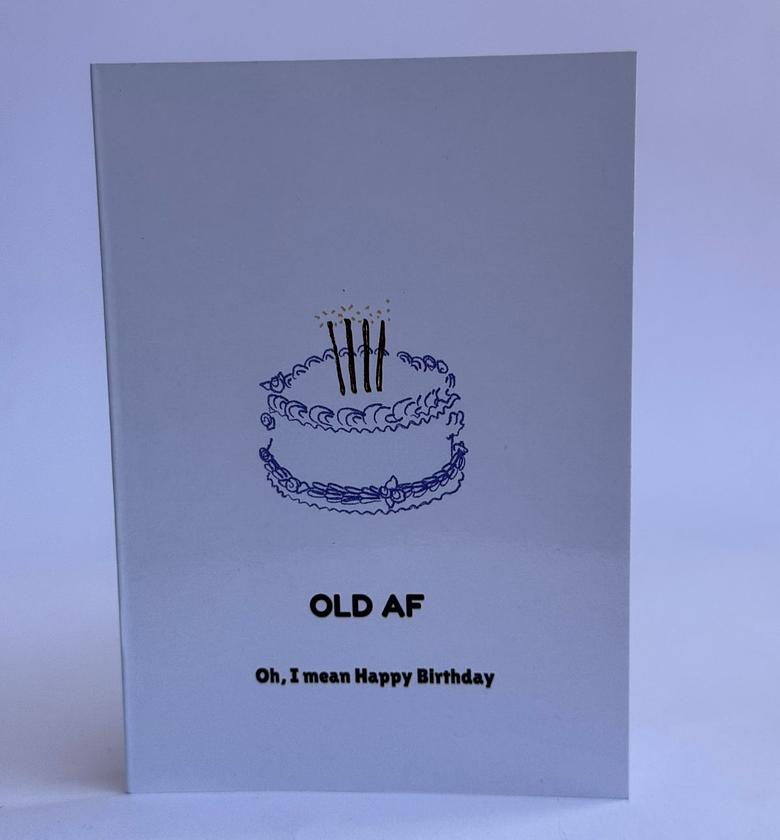 OLD AF Birthday Card image