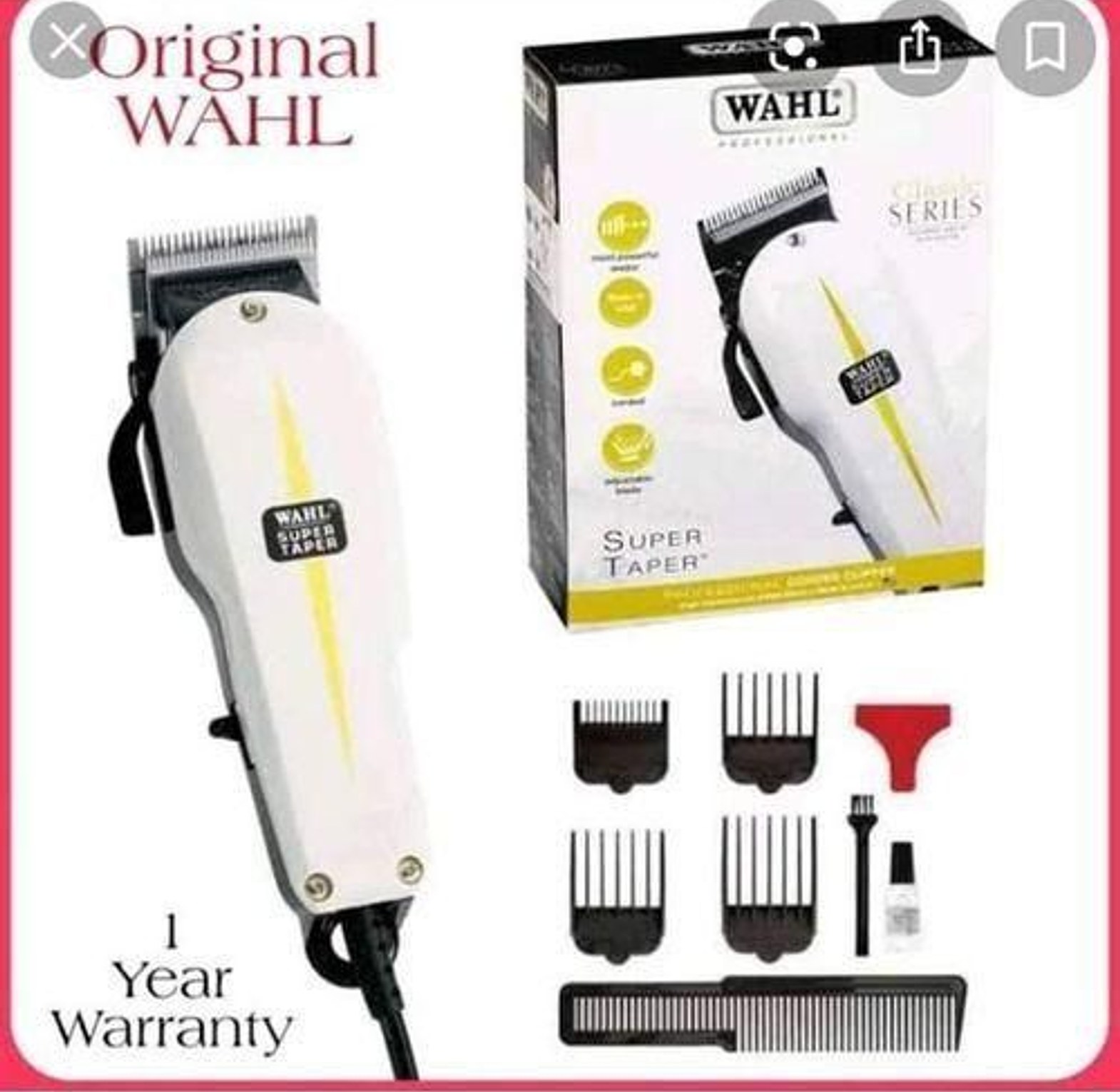 Commercial Best Quality Wahl Professional Super taper Shaving, Kinyozi Machine image