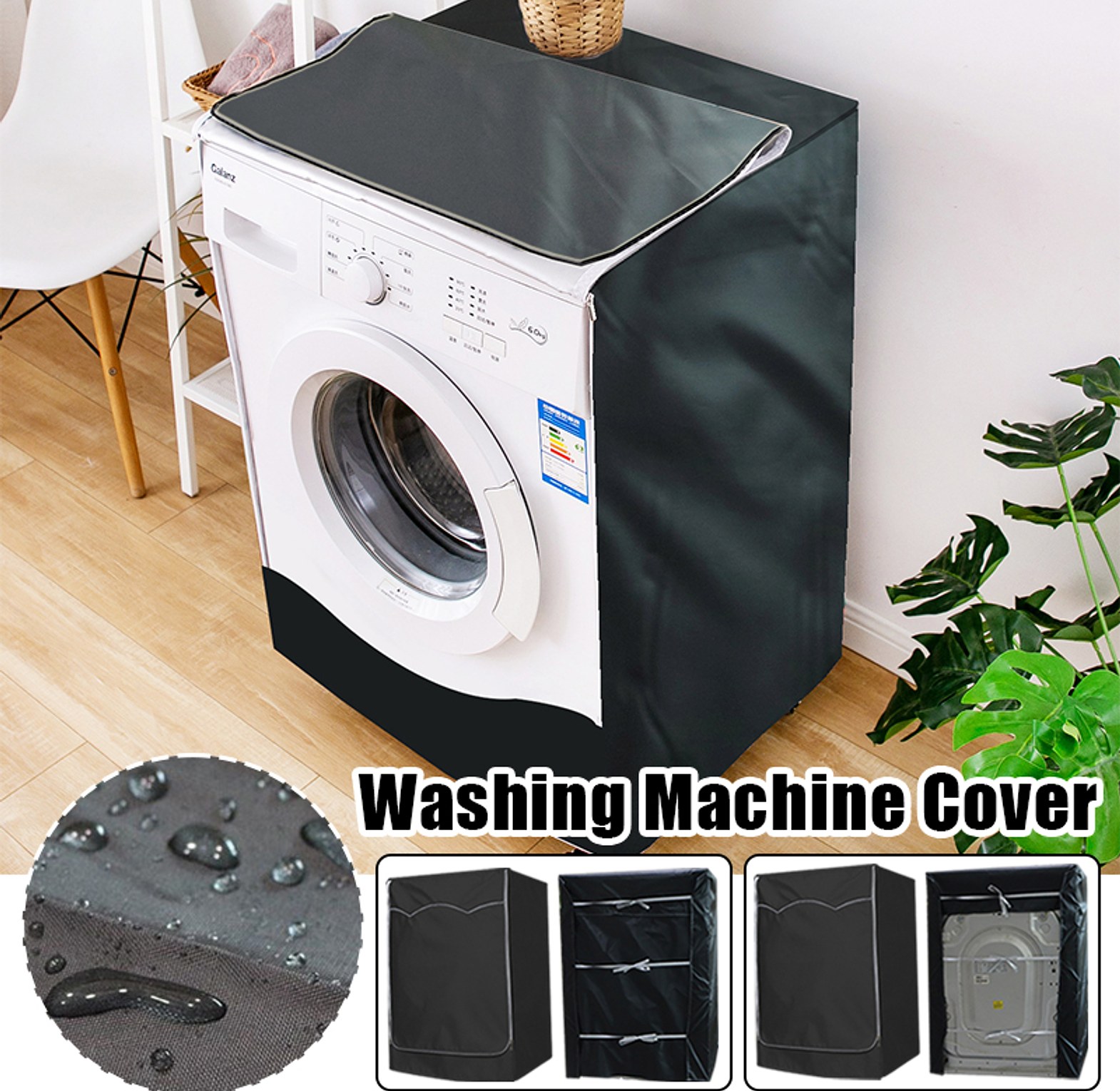 Front load Washing Machine Cover, Dustproof and waterproof image