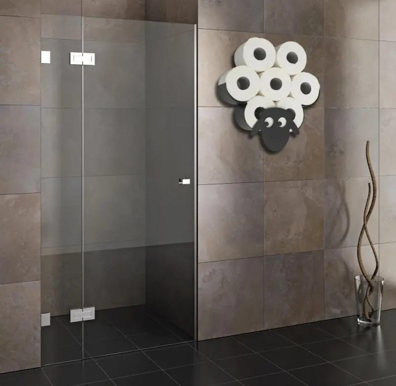 Sheep Decorative Toilet Paper Holder Wall Mounted image