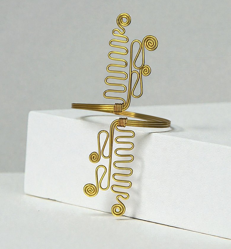 S-Shape Adjustable brass Armcuffs  image