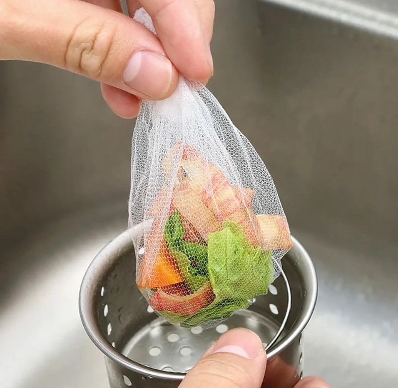 100-Piece Set Disposable Fine Mesh Sink Strainer Trash Bags image