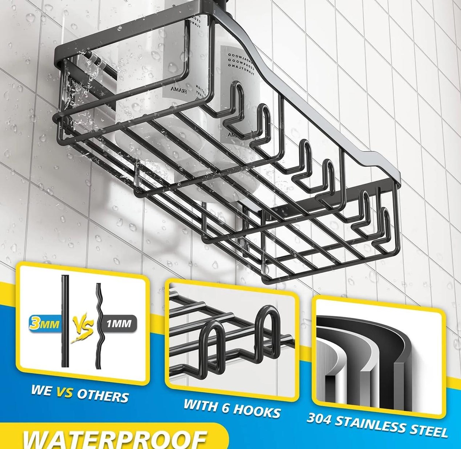 5pc bathroom organizer image