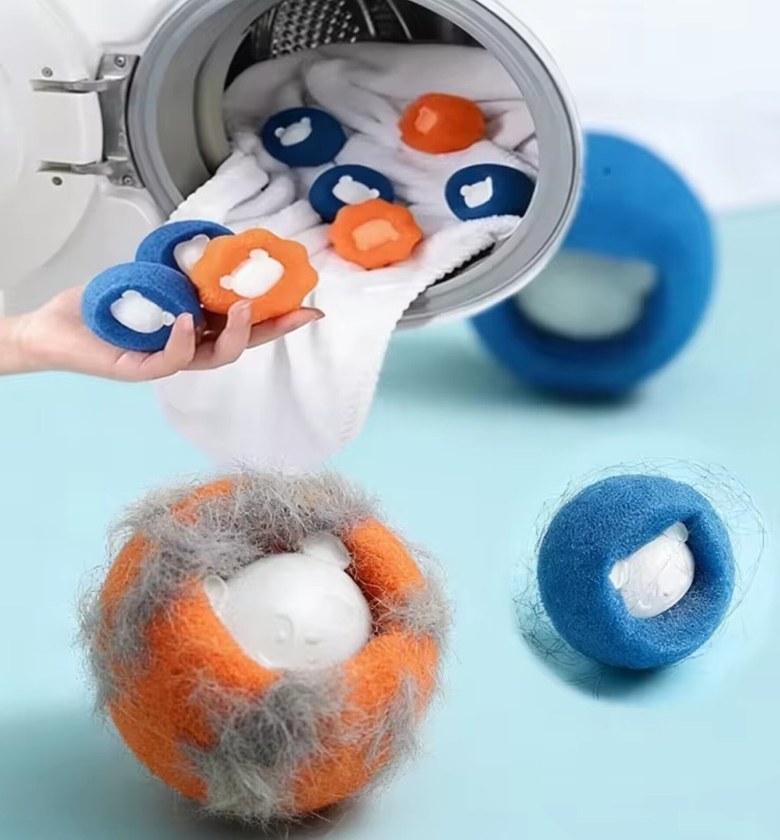 Laundry Hair Catcher Sponge Balls 10 Piece Set for Washing Machine image