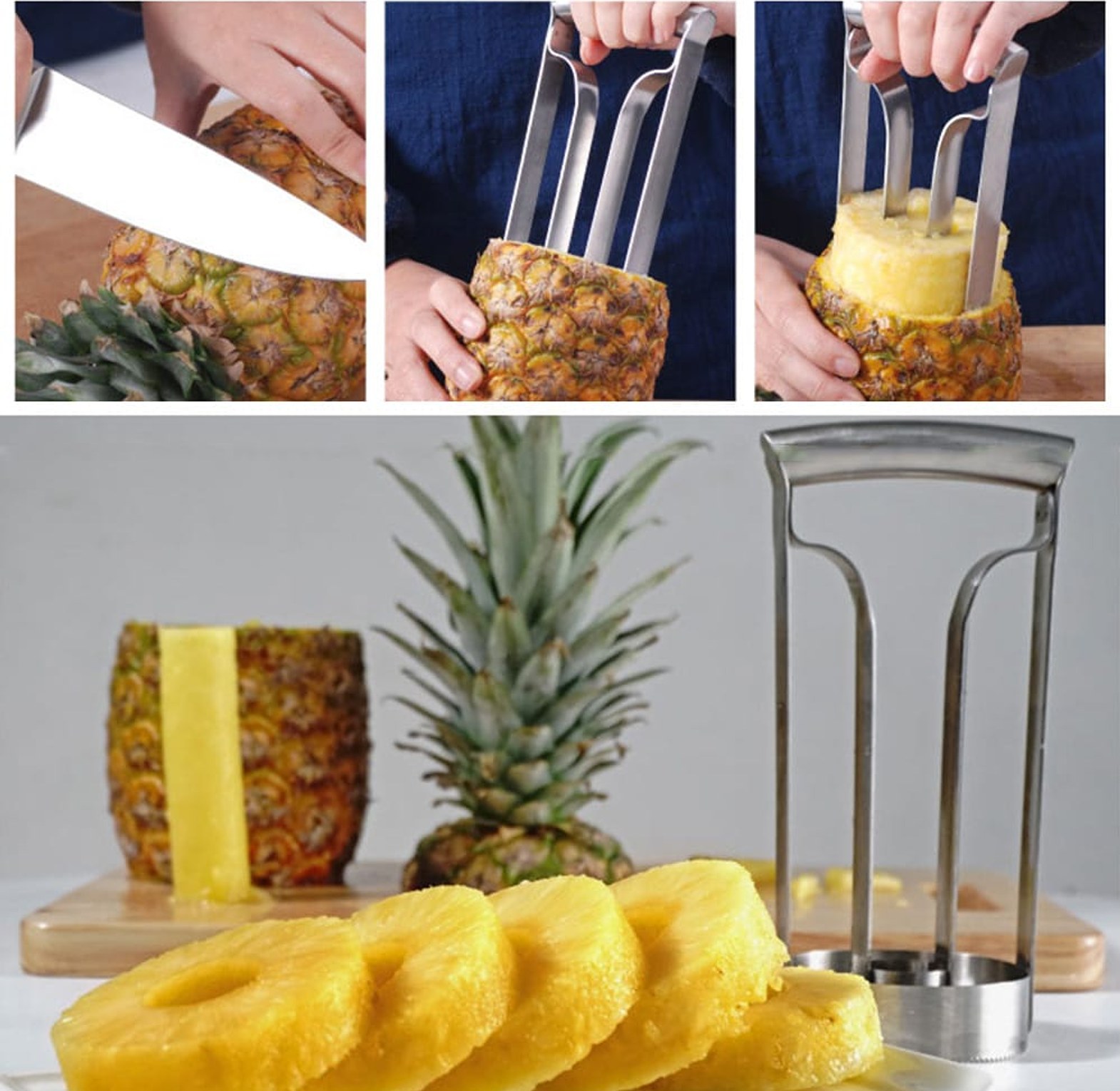 Stainless Steel Pineapple Corer & Slicer image