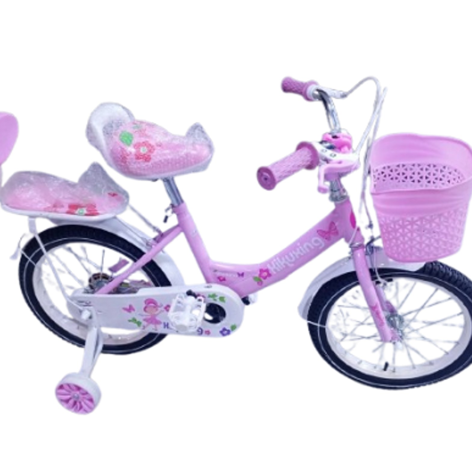 Size 20 Kids' Pink Princess Bicycle For 7 to 11-year-old age range.  image