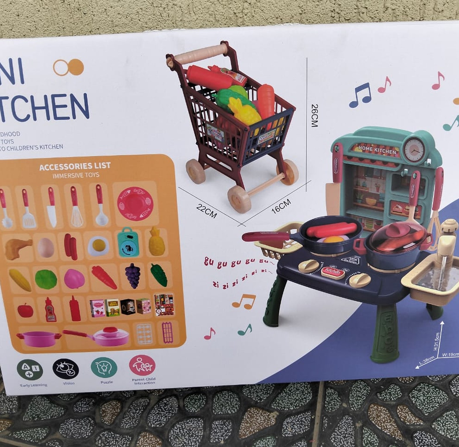  Mini Kitchen and Shopping Cart Playset image