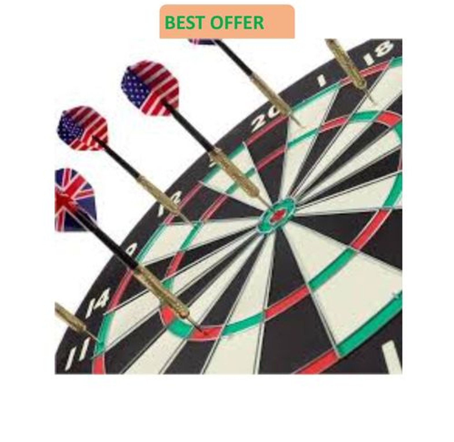 Professional Dart Board Set with 6pcs Free Darts-18 inch image