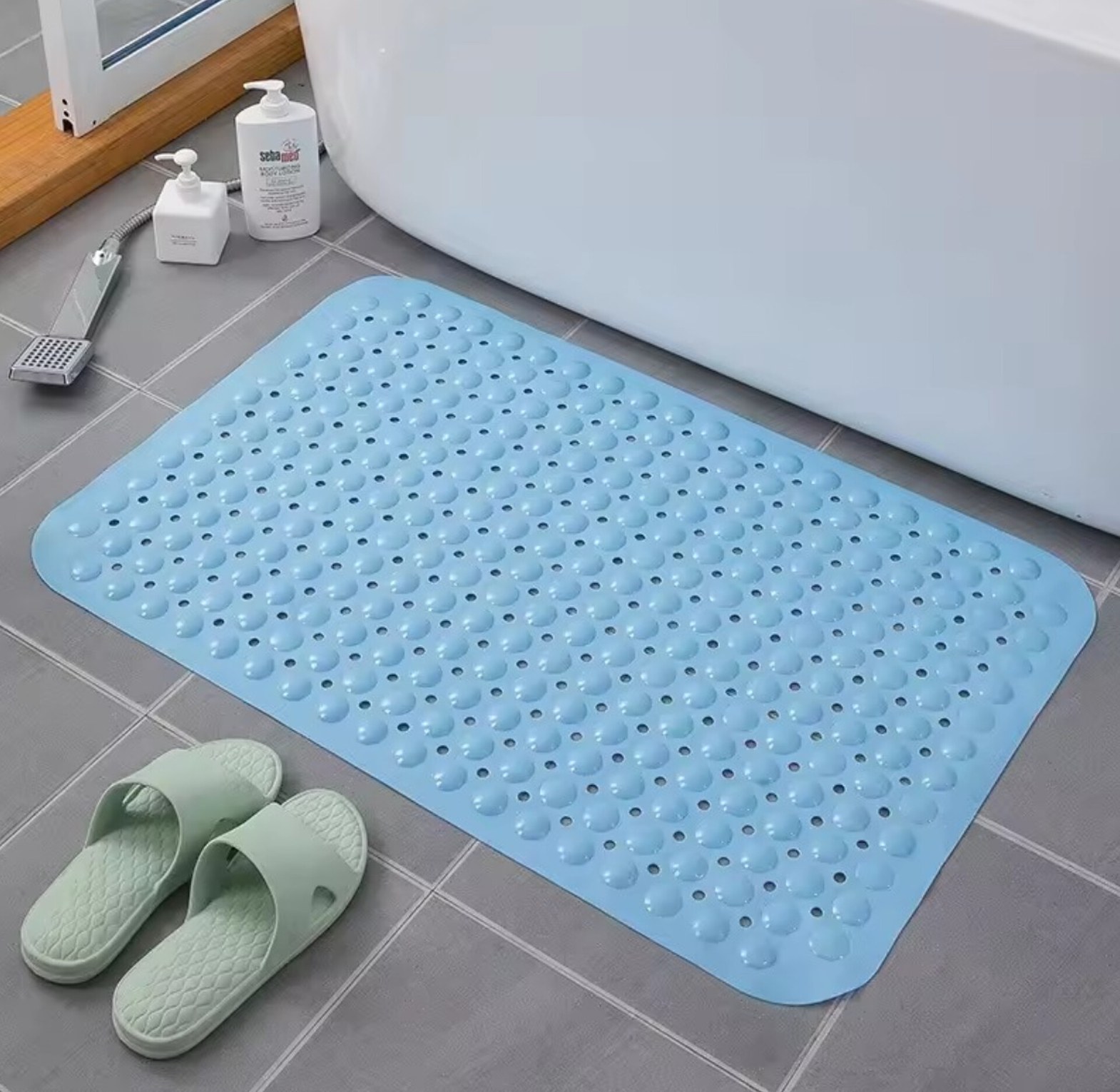 Non Slip Bathroom Mat Anti Slip Shower and Bathtub Safety Mat with Suction Cups (70*40cm) – Durable Bathroom Safety Mats image