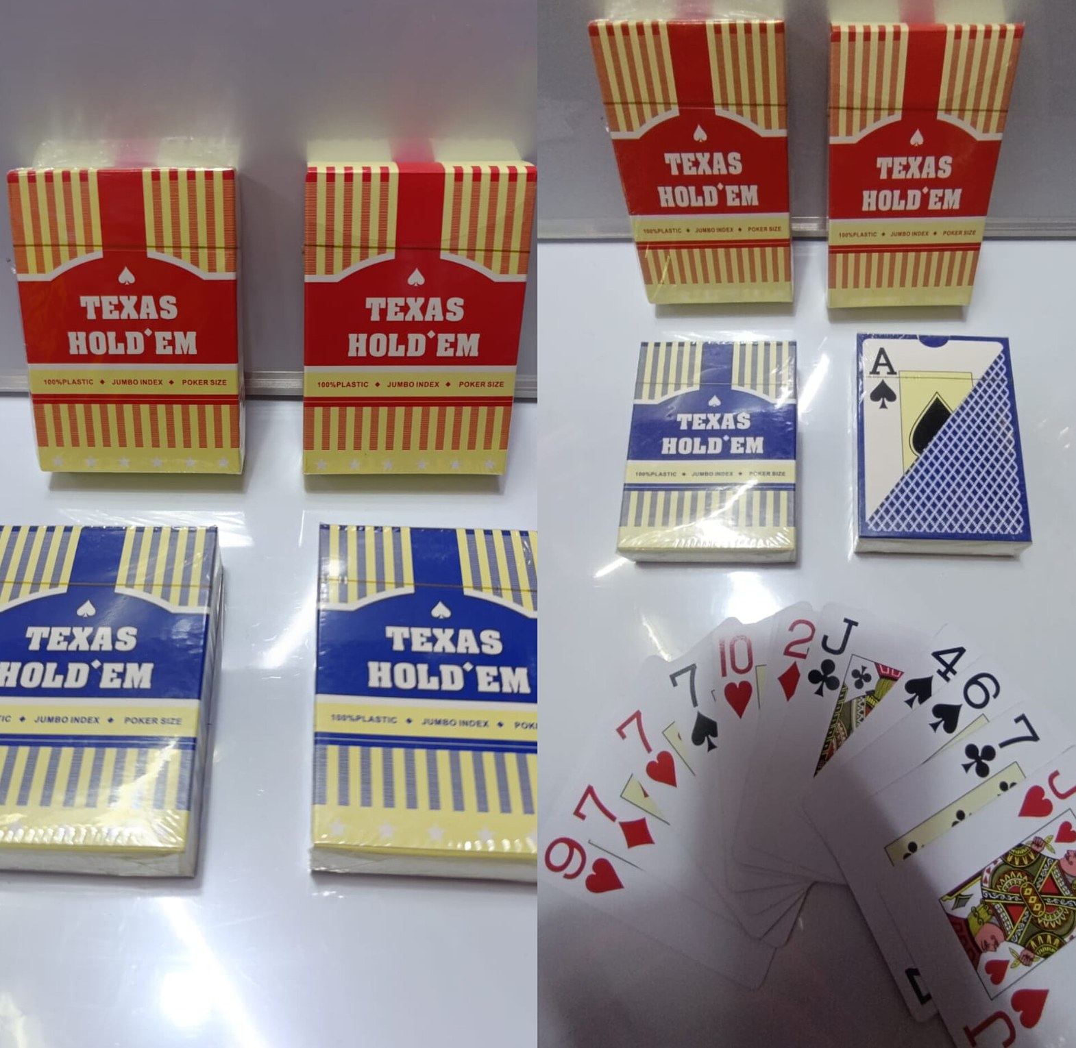 Texas Holdem Plastic Playing Cards 100% Waterproof Poker image