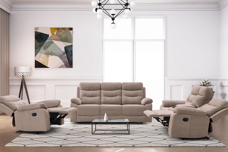 DOMINIC 7 Seater Fabric Recliner (3+2+1+1) image