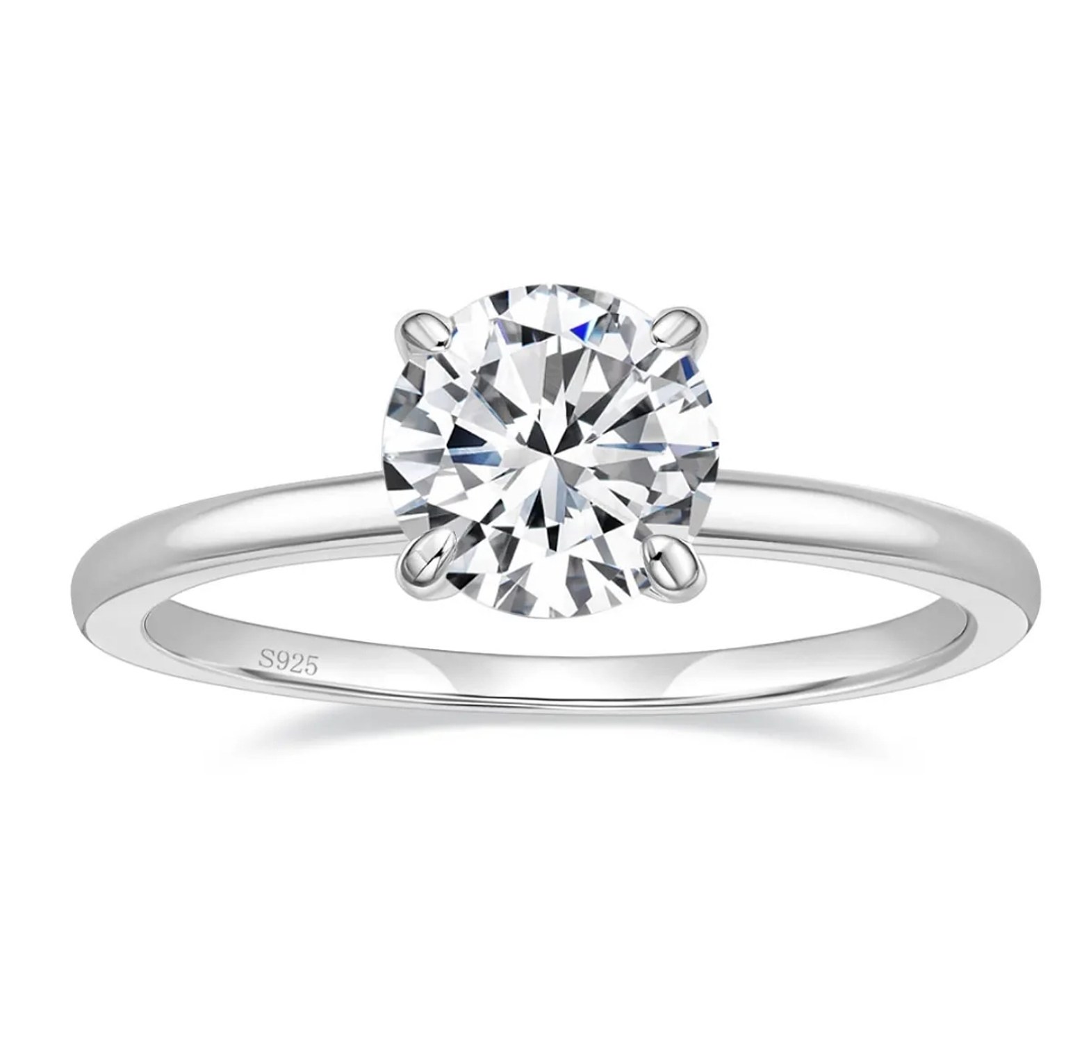 Vintage sterling silver engagement proposal ring image
