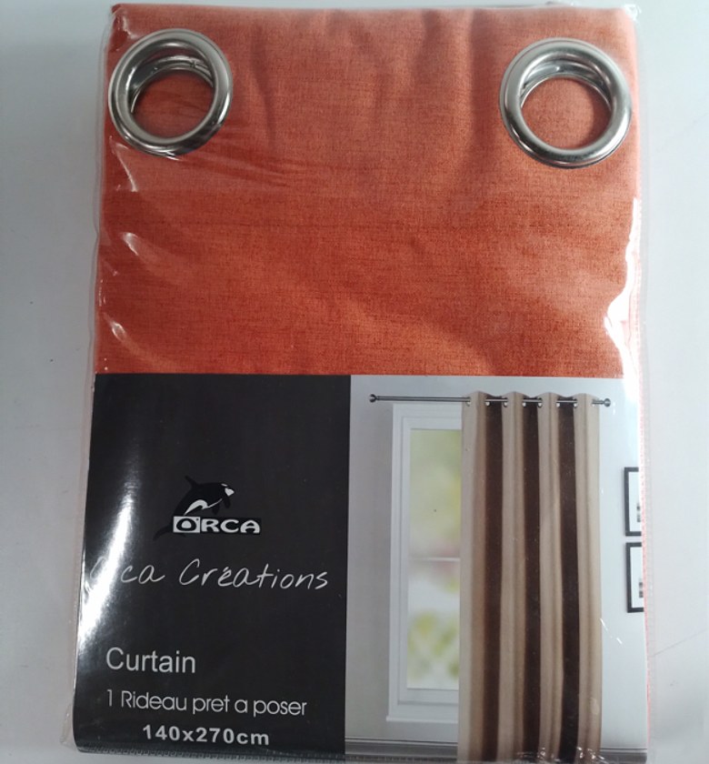 CURTAIN (8 RINGS/BLACK-OU image