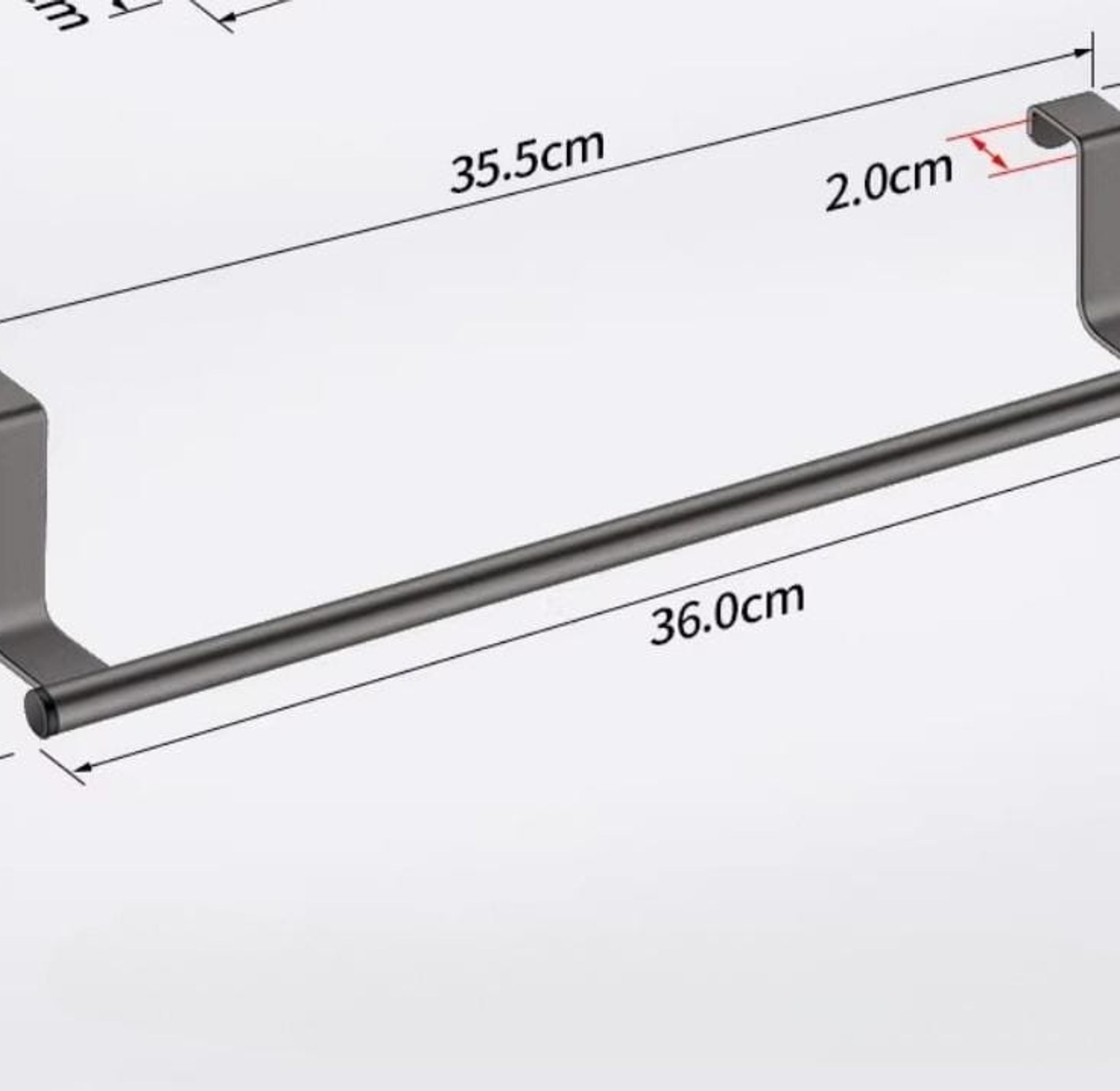 Stainless Steel Cabinet Door Towel Bar image