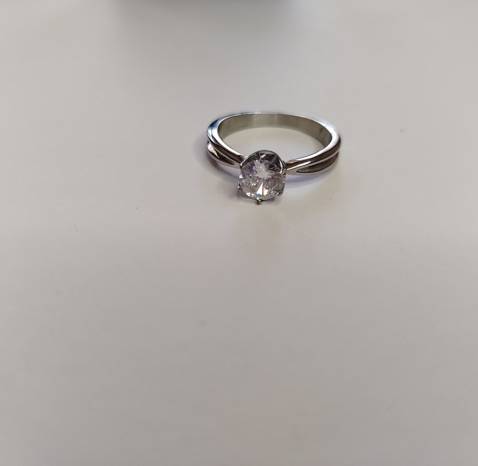 Never fade stainless steel engagement ring image