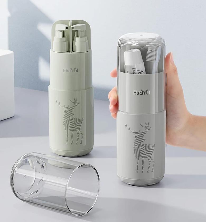 Etravel 7-in-1 Multifunctional Portable Travel Toothbrush and Toiletry Organizer image