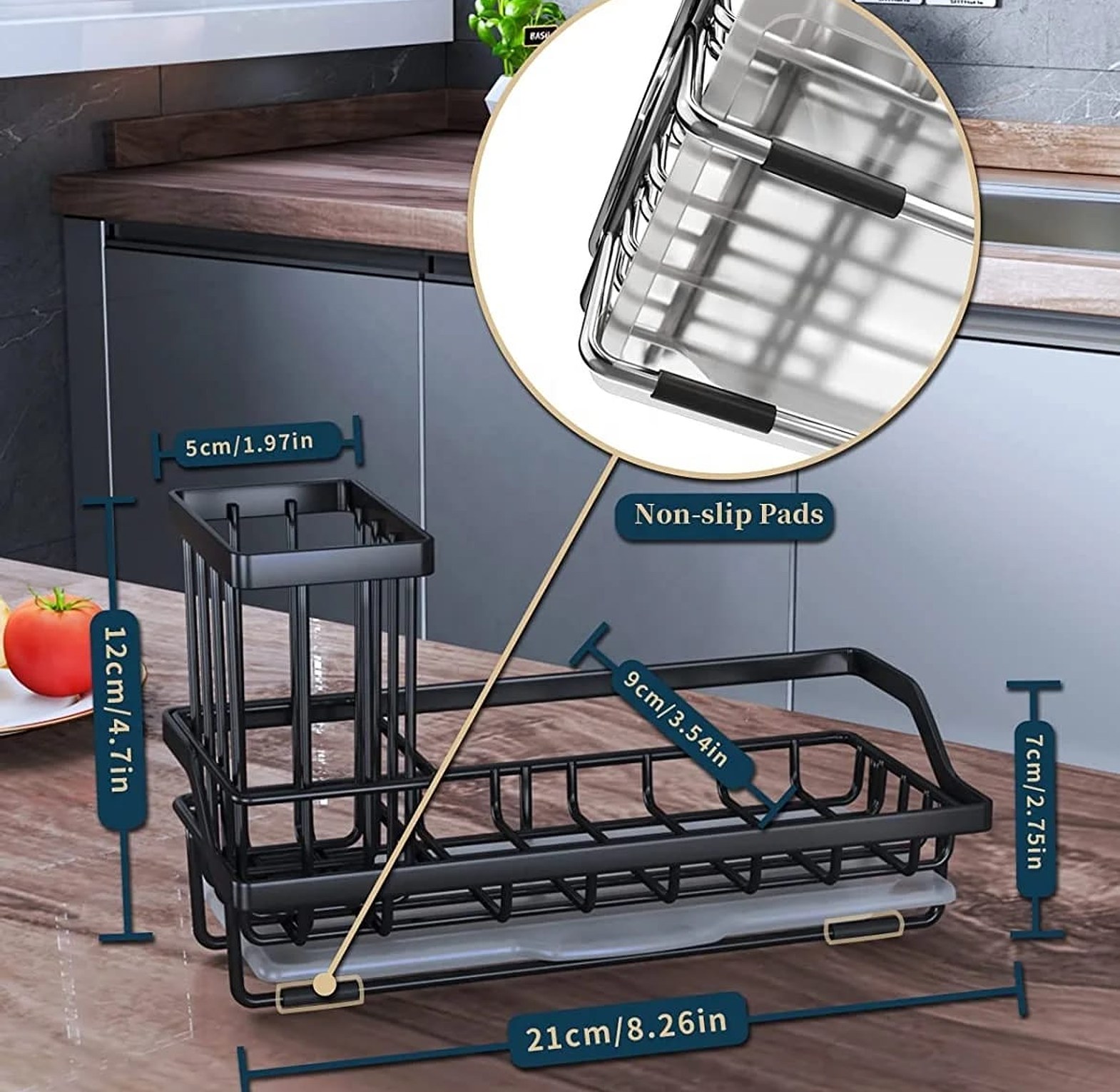 Kitchen Sink Drain Rack Stainless Steel image