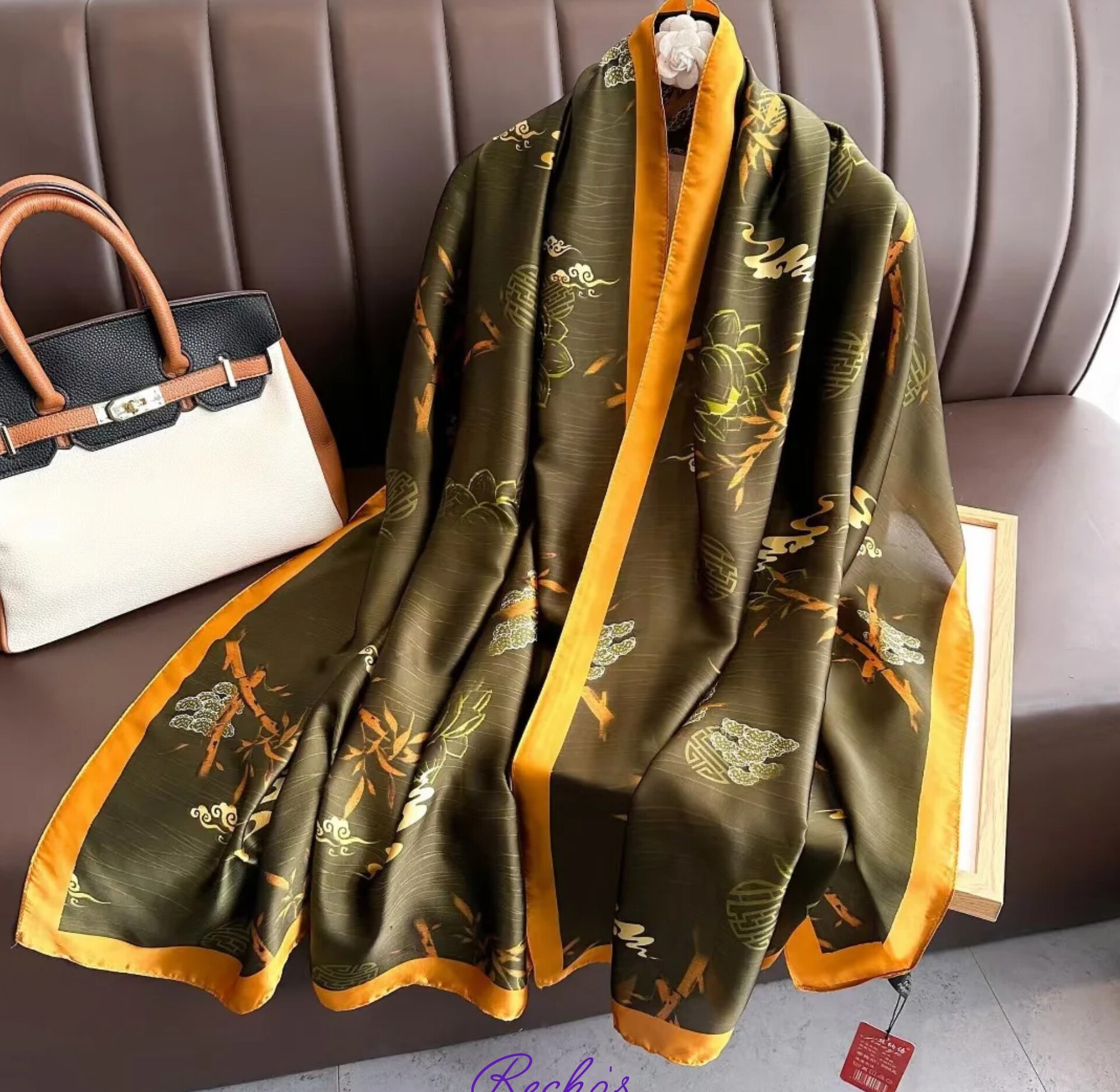Silk long scarves image
