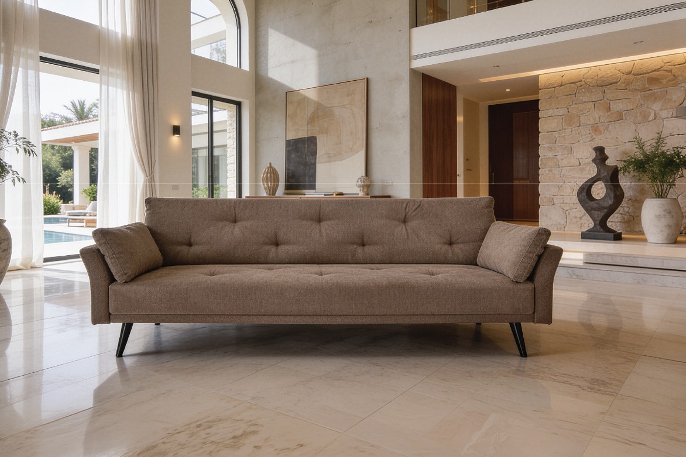DUALDREAM Fabric Sofa Bed image 1