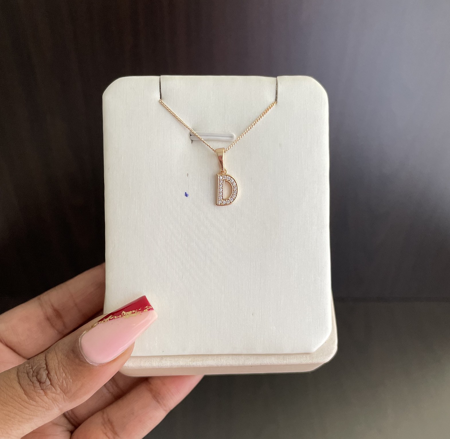 Initial Necklace - D image