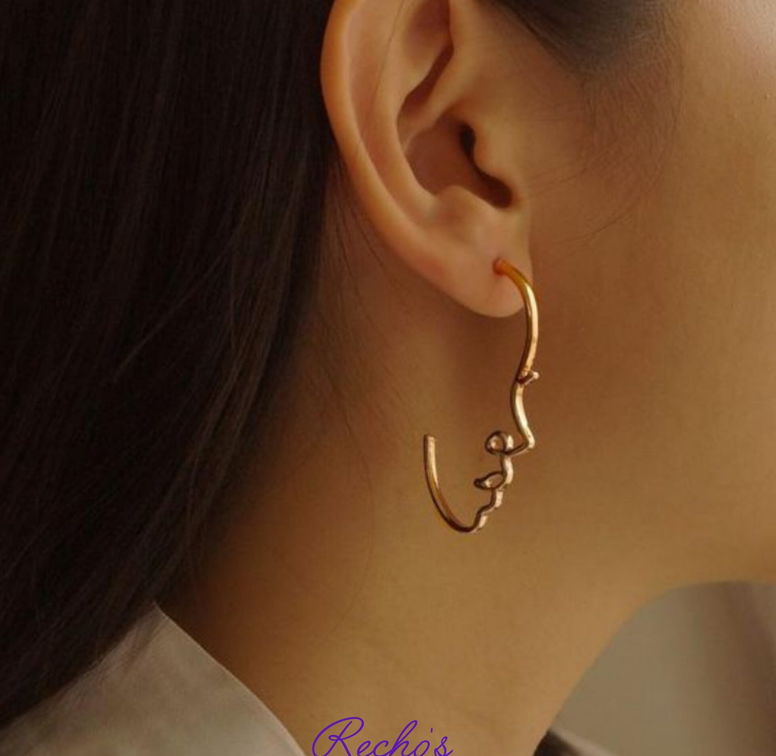 Half face earrings  image