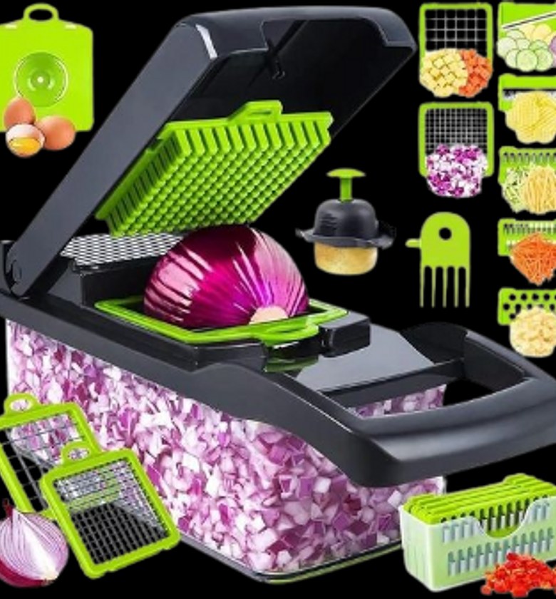 Vegetable Chopper. Nicer Dicer Plus – 12-in-1 Multifunctional Vegetable & Fruit Cutter, Chopper & Slicer image