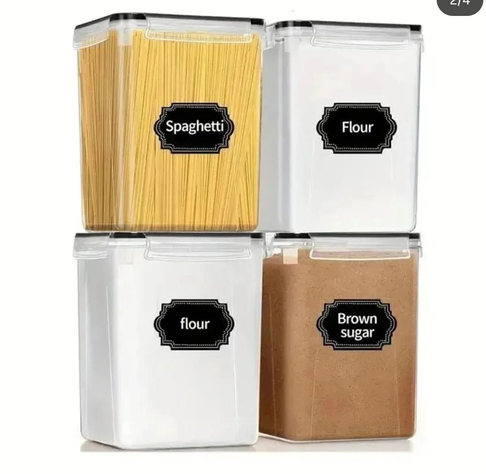 4pcs BPA-Free Airtight Food Storage Containers image