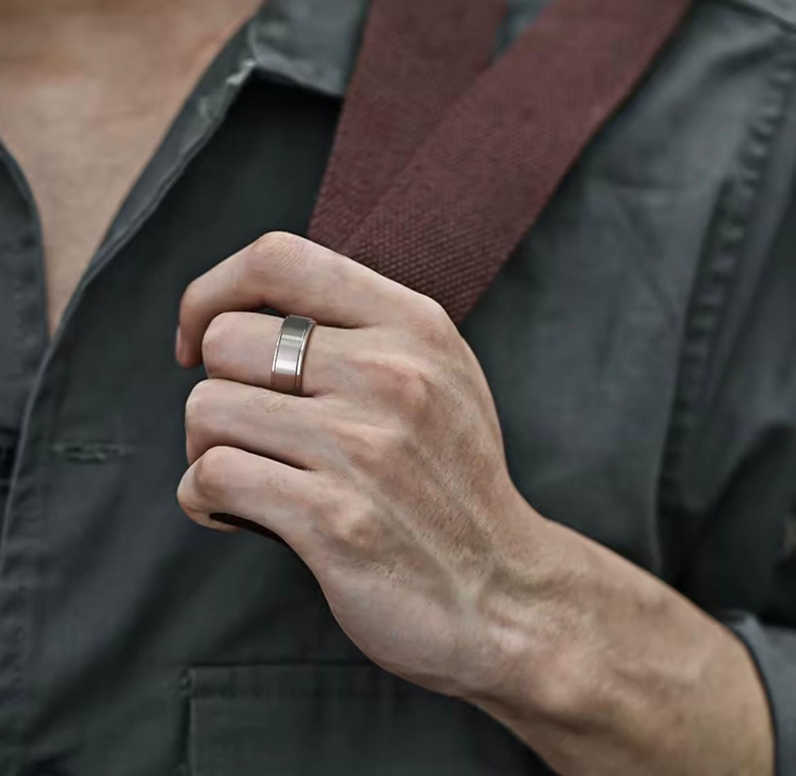 Modern Tungsten Carbide Men's Ring image