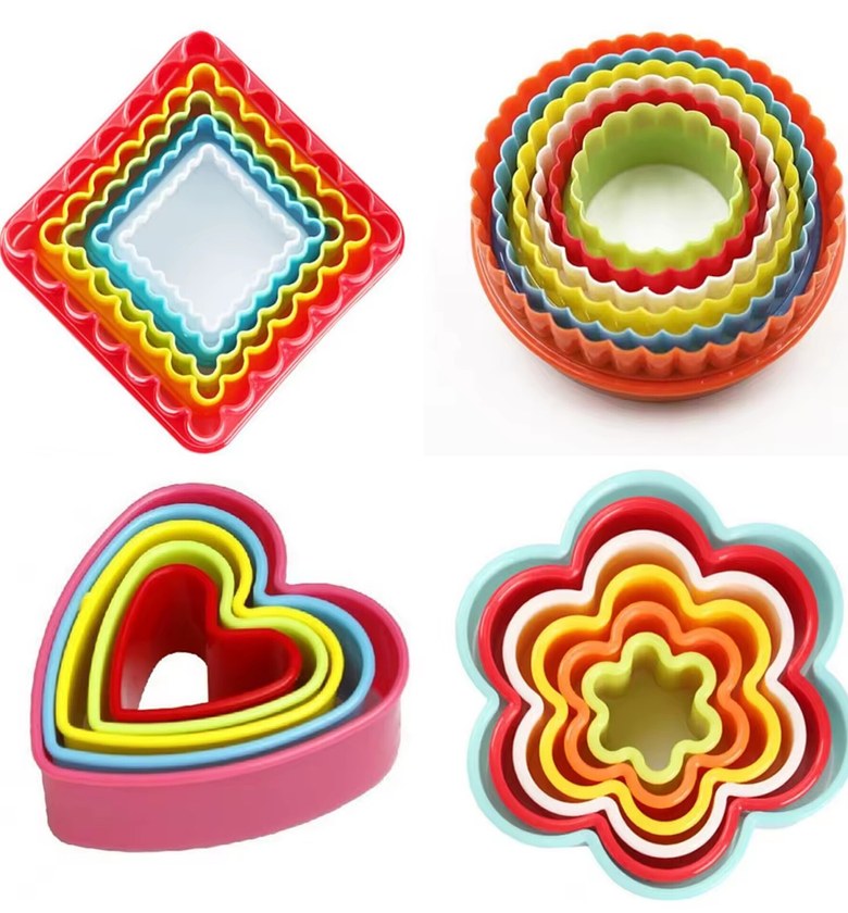 Multipurpose 4-Piece Plastic Cookie and Fondant Cutter Set for Biscuits & Mandazis - Assorted Shapes & Sizes image