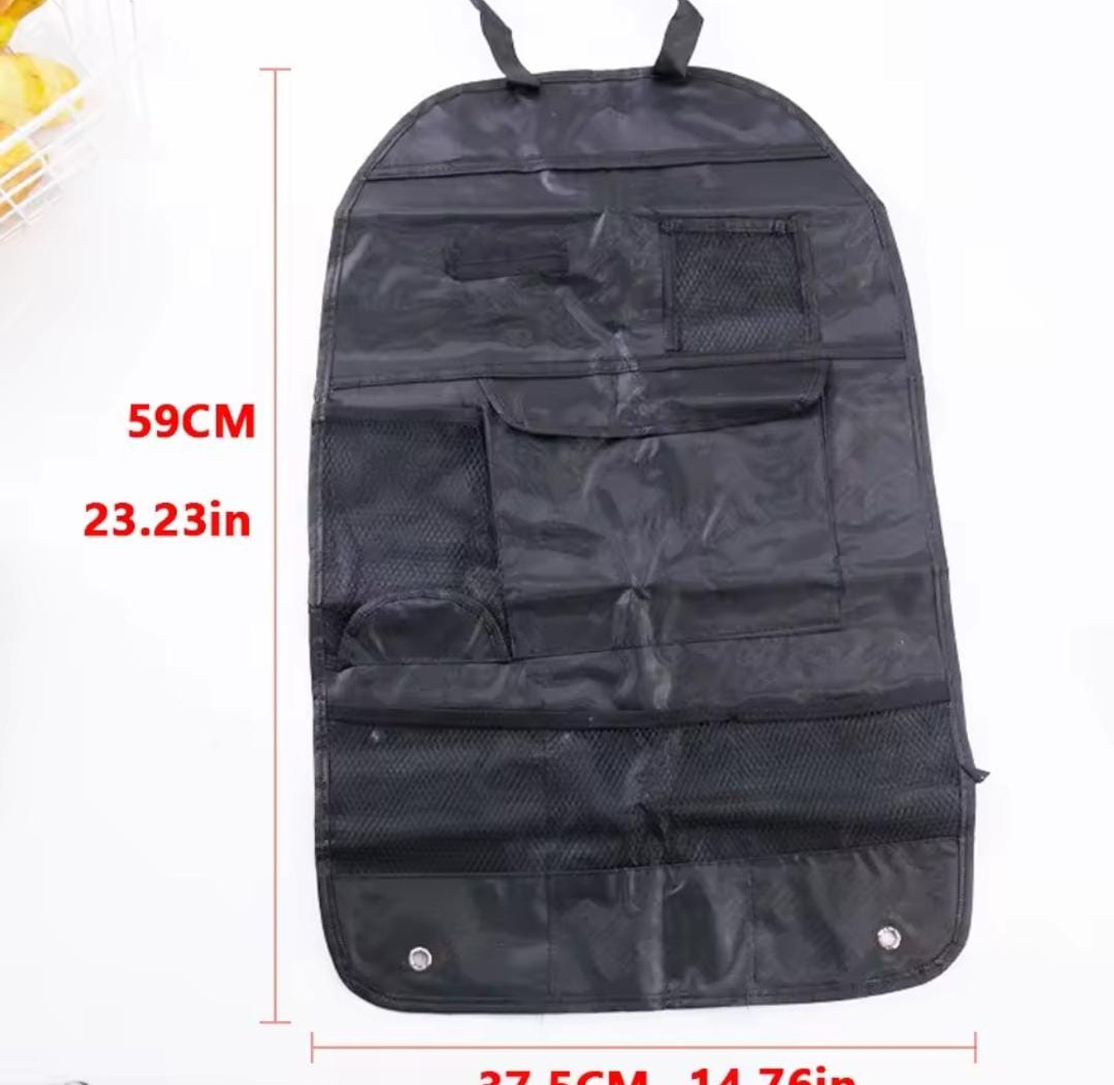 Multifunctional car seat storage bag and back organizer image