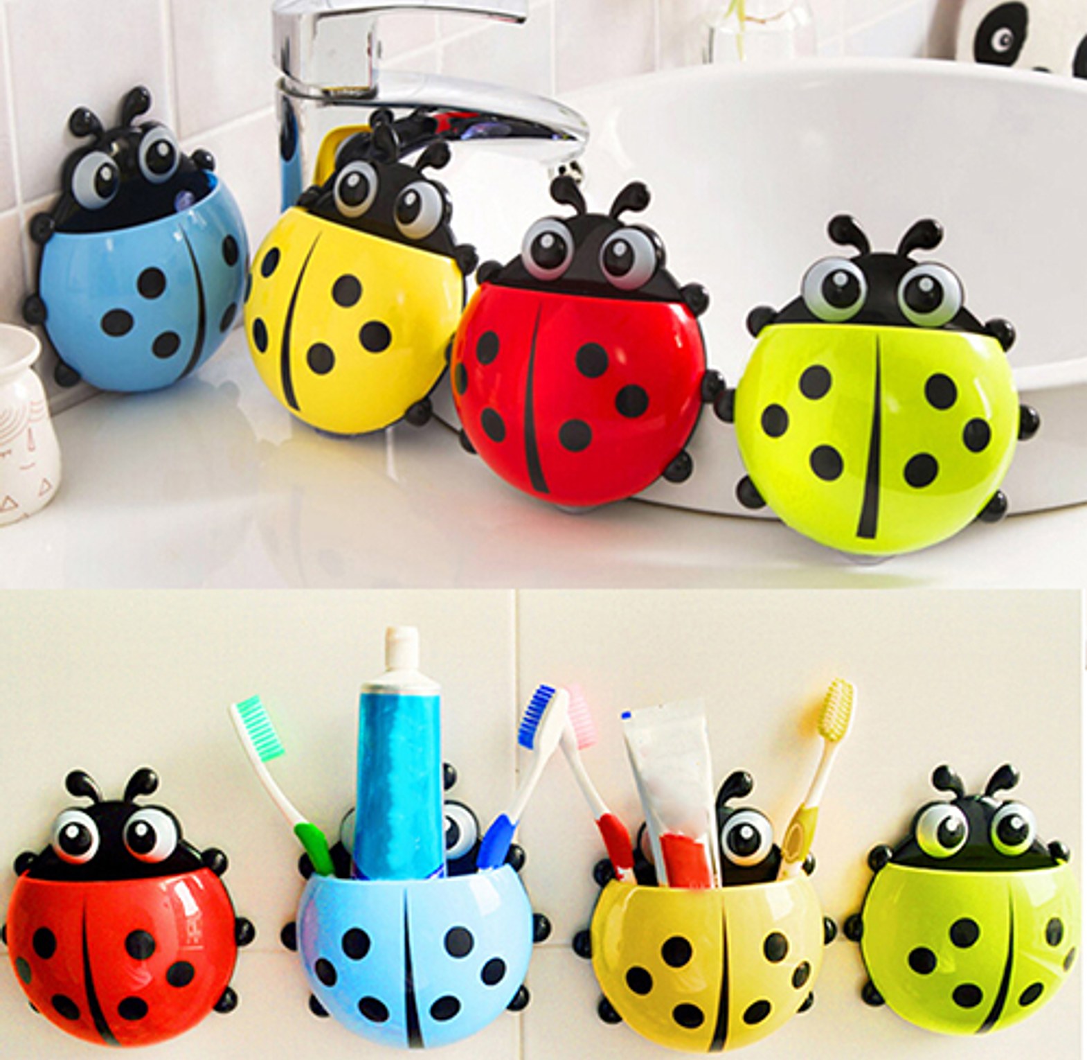 Ladybird Toothbrush and Toothpaste Holder image