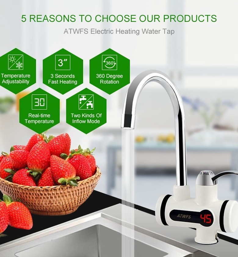 110V 3000W Digital Instant Water Heater Faucet image