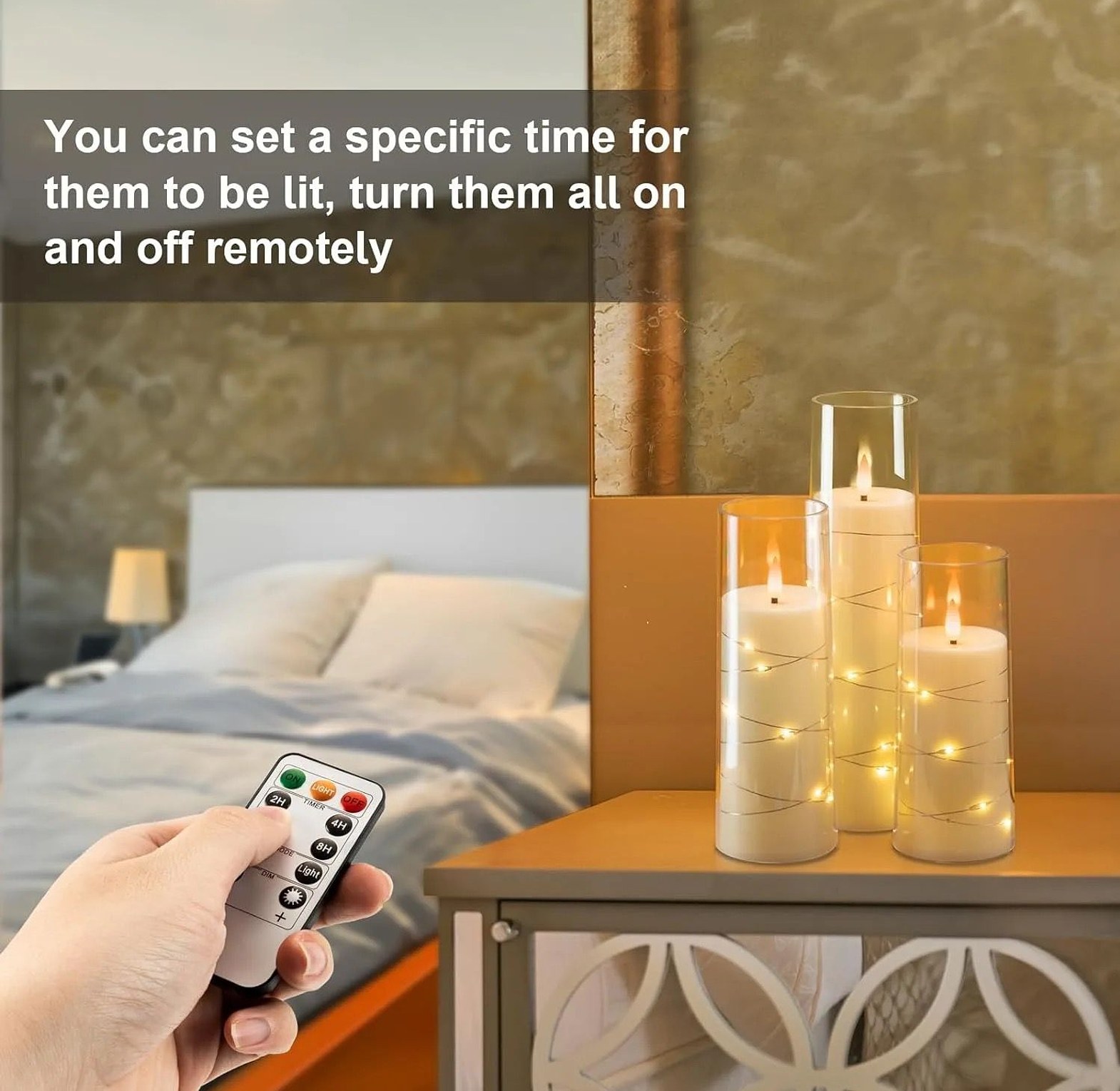 3pcs Acrylic Flameless Led candles image