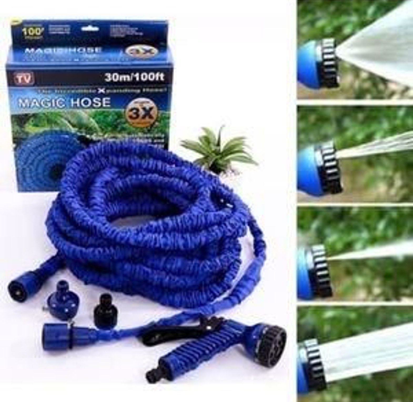 Magic Expandable High Pressure Horse Pipe- 60M /200ft Garden Watering, Car Wash image
