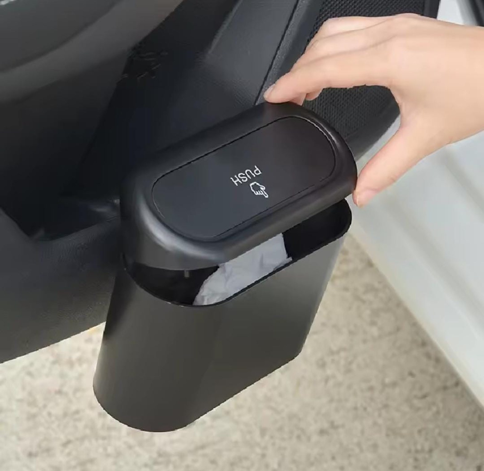 Car Door Seat Clip Stand Holder Organizer Trash Can image