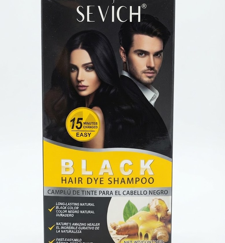 Servich black hair dye shampoo image