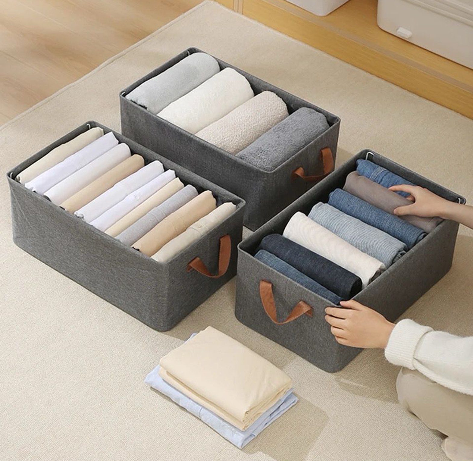 Foldable Multipurpose Hard Fabric Clothes Organizer image