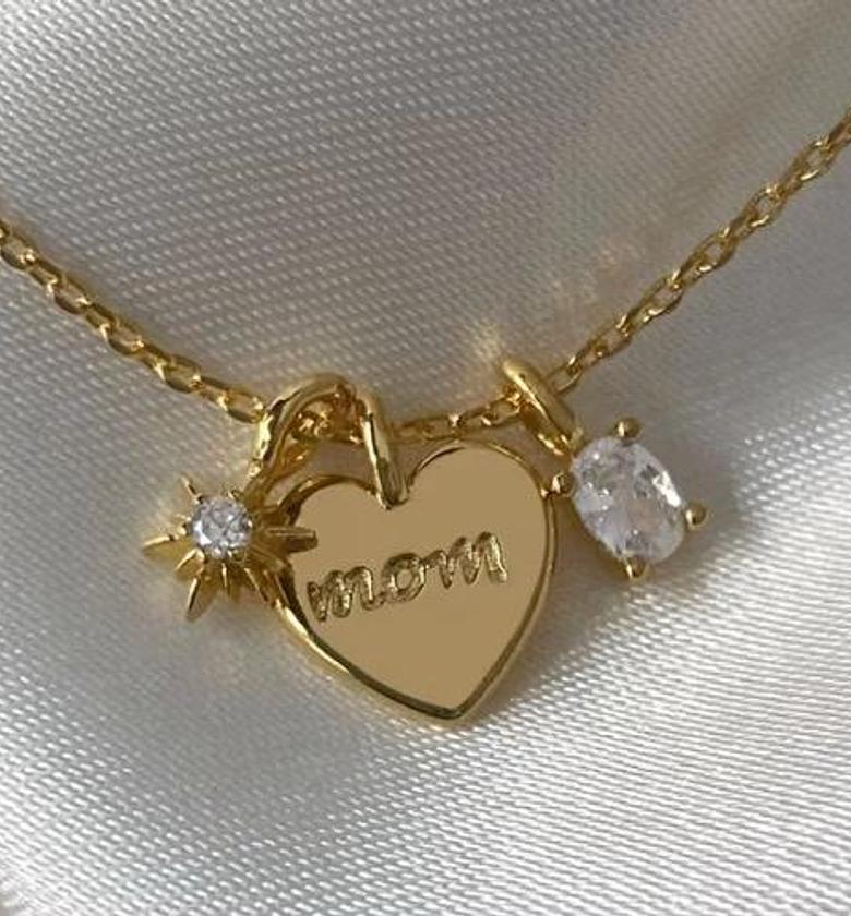 Mama Sparkle Heart Necklace  image