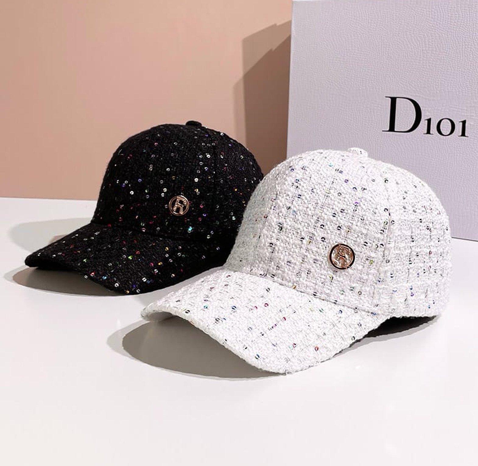 Korean Style Sequin Visor Baseball Cap image