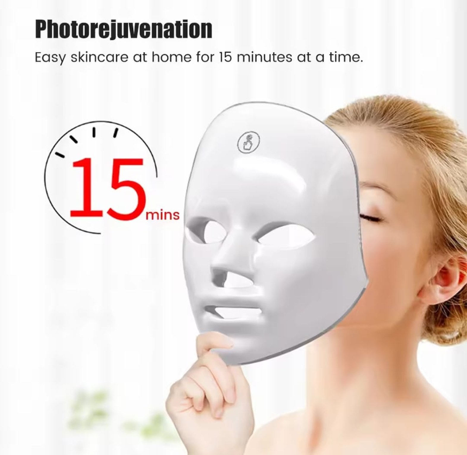 Wireless 7 Colors Light Led Facial Mask Red Light Therapy image