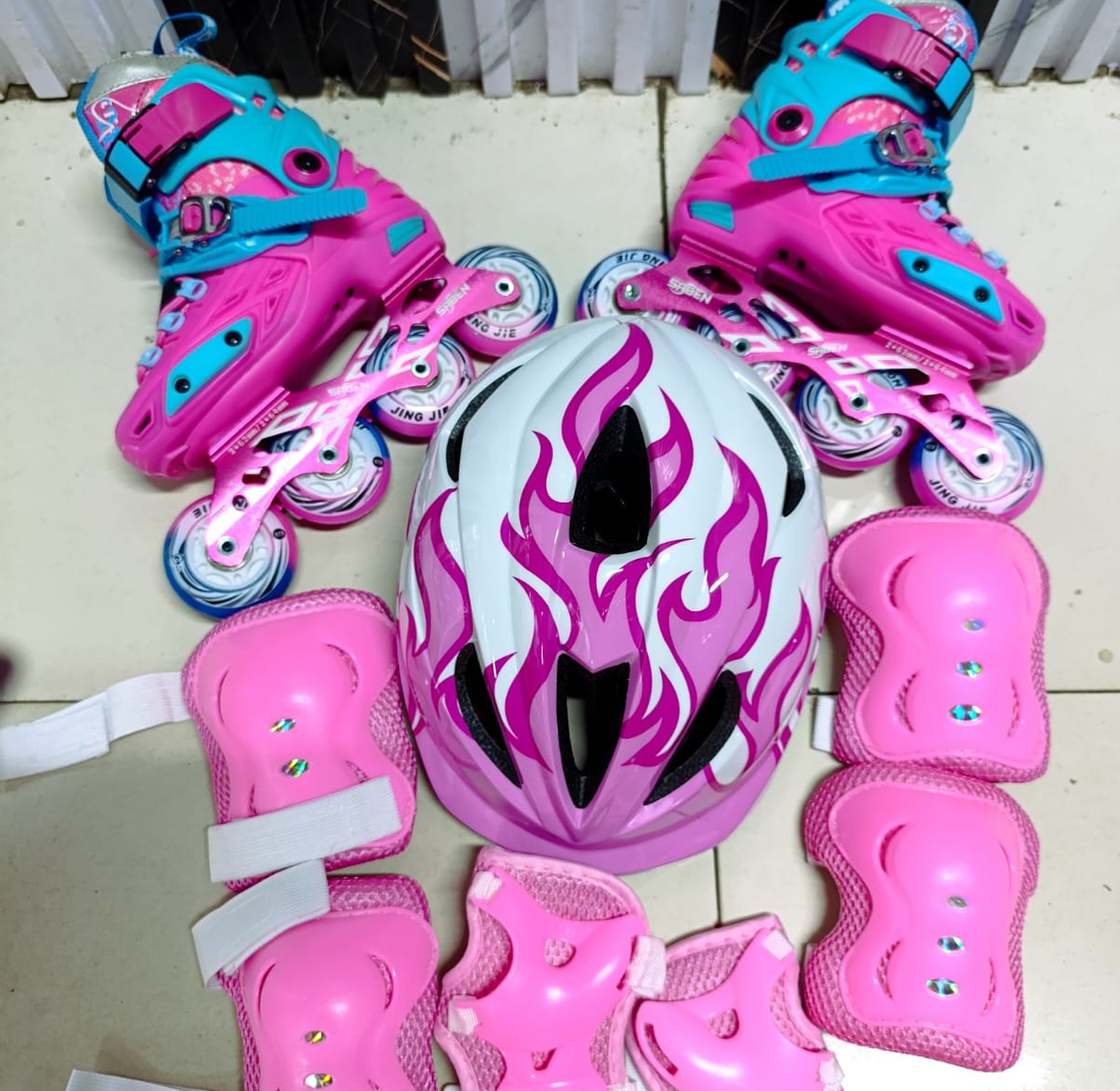 Complete Hard boots skates/Helmet/ Guards Kit Full Set Now Available image