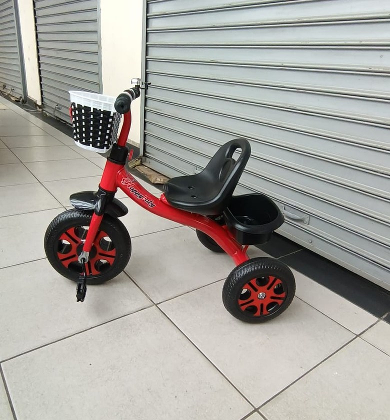 Kids' Modern Tricycle with Basket or Happy Baby Kids' Tricycle image