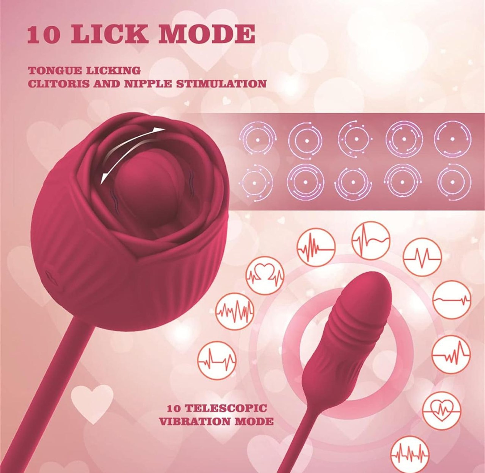 T50-Rose Dildo Vibrator image