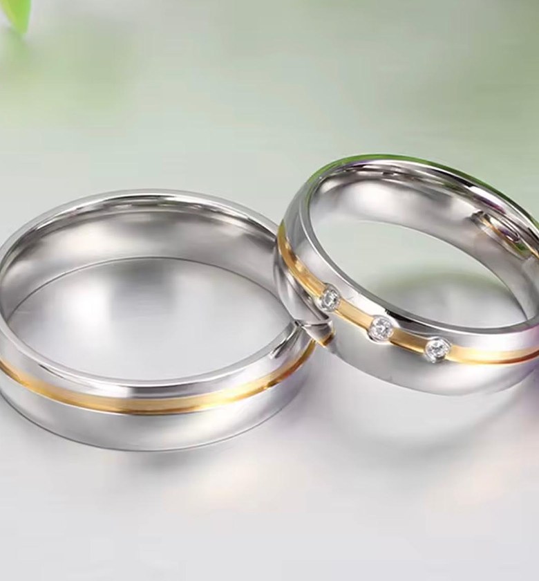 Eternal Bond Engravable Steel Band Set image