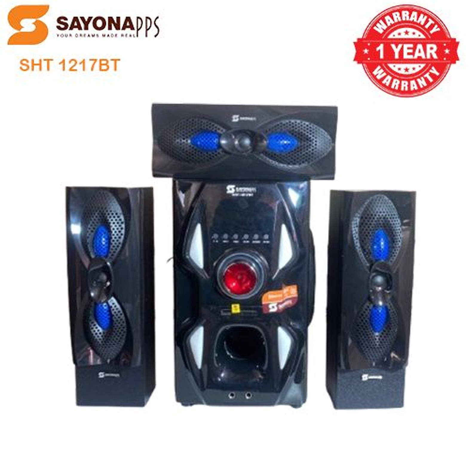 Sayona 3.1 Channel subwoofer SHT 1217BT, 12000W P.M.P.O  image