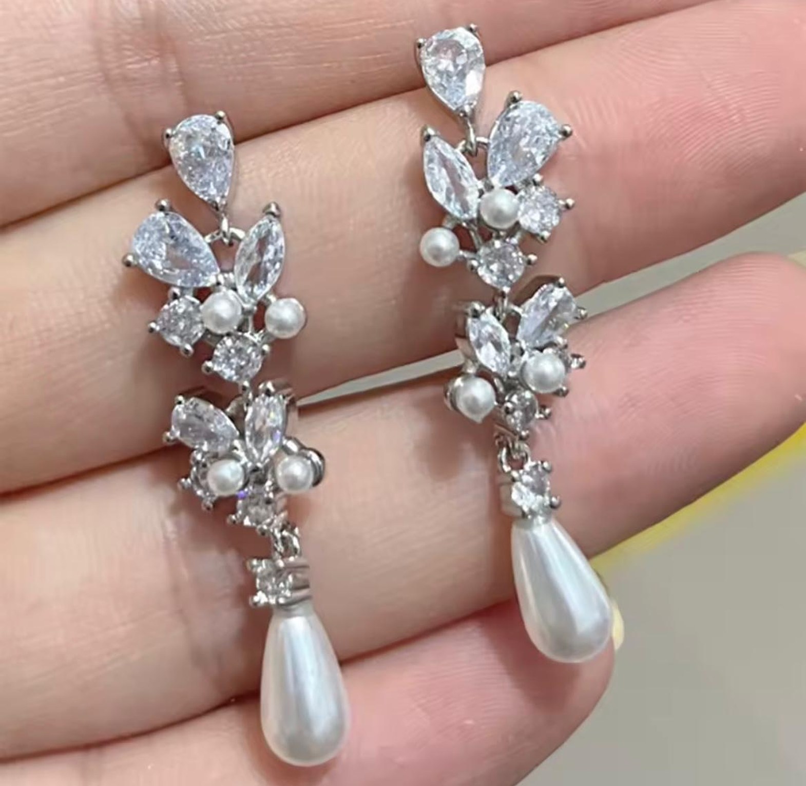 Dewdrop Blossom Dangle Earrings image
