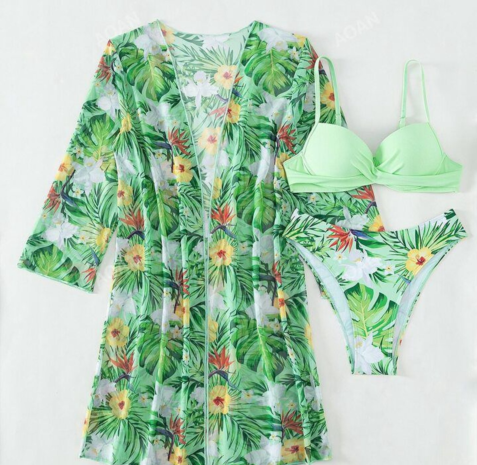H6010148 3PC Beachwear (Bikini Set+ Coverup) image